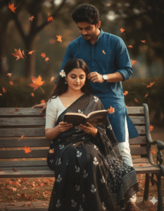 Retro 90s Vintage Couple Portrait