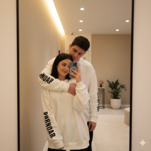 Cozy Mirror Selfie Couple