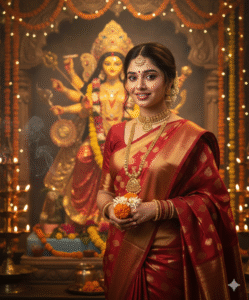 Divine Durga Puja Portrait