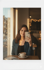 Aesthetic Coffee Shop Polaroid