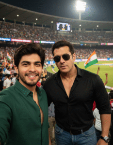Selfie with Salman Khan (Cricket Stadium Energy)