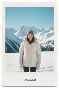 Travel Polaroid in Mountains