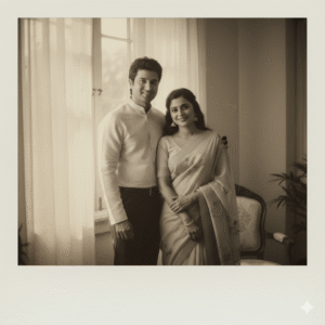 Polaroid Retro Couple Selfie