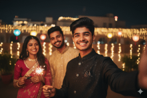 Modern Festive Selfie Look