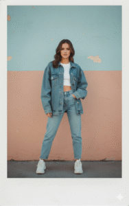 Retro 90s Polaroid Fashion Shot