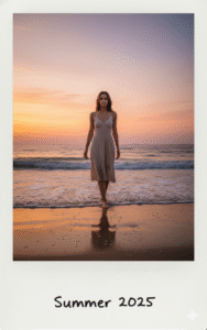 Beachside Polaroid Memory