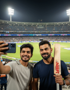 Selfie with Virat Kohli