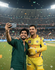 Selfie with MS Dhoni