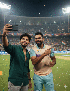 Selfie with Rohit Sharma