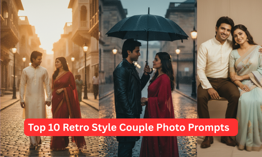 Top 10 Retro Style Couple Photo Prompts for Gemini AI