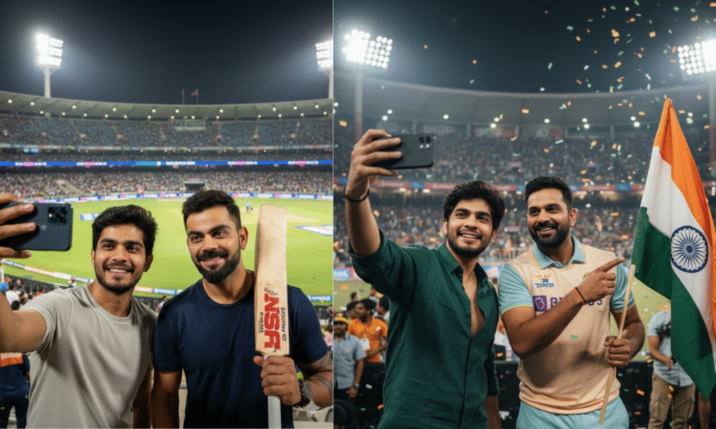 Indian Cricket Selfie Gemini AI Photo Prompts